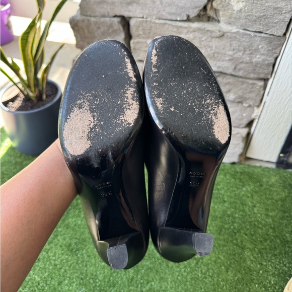 Gucci MaryJane Signature Silver Logo Women’s Black Heels - Picture 12 of 14